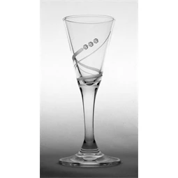 Pálinkás pohár Swarovski kristállyal 25 ml 11,5x5 cm S/6