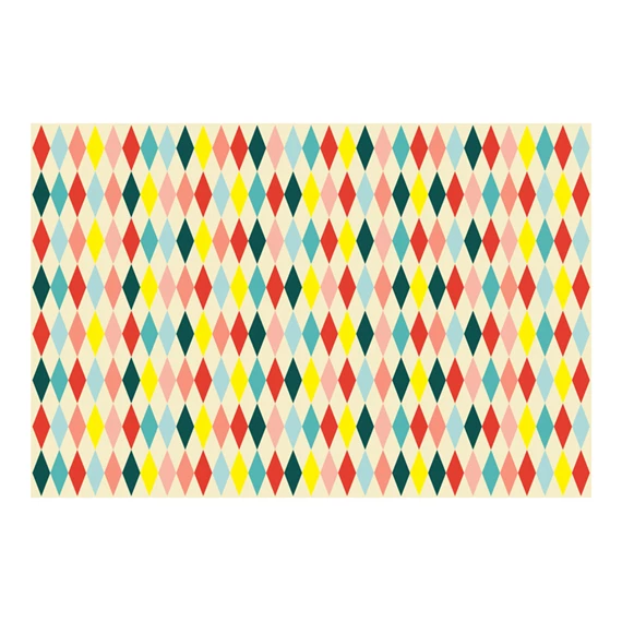 Papír asztalterítő rombusz mintás mix, 180x120 cm