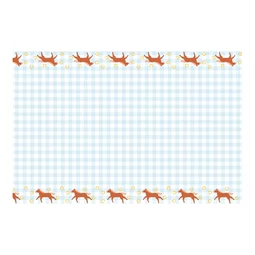Papír asztalterítő lovakkal, kockás 180x120 cm