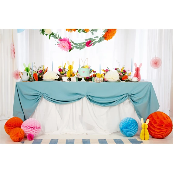 Papír dekoráció méhsejt nyuszi rózsaszín 30 cm