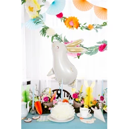 Papír dekoráció méhsejt nyuszi világos zöld 30 cm