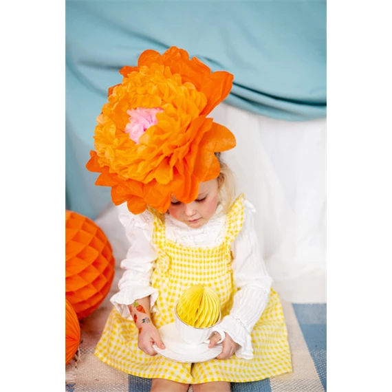 Papír dekoráció méhsejt tojás sárga 12 cm