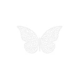 Papír dekoráció pillangó 6,5x4 cm S/10