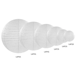 Papír lámpás 25 cm fehér