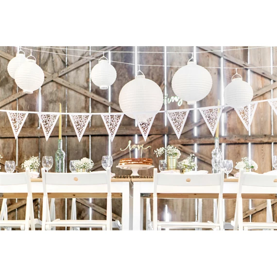 Papír lámpás fehér 20 cm