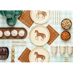 Papírpohár kengyel mintás, bézs, 220 ml S/6