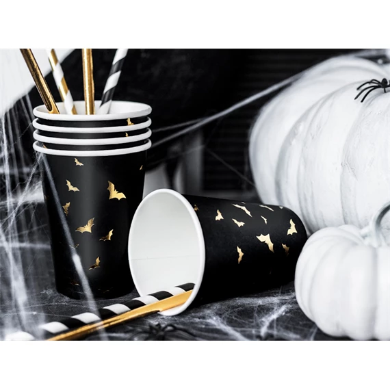 Papír szívószálak fekete 19,5 cm S/250