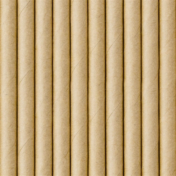 Papír szívószálak kraft 19,5 cm S/10