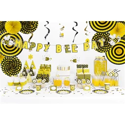 Papírgömb pompom sárga 25 cm