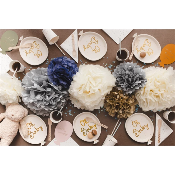 Papírgömb pompom sötétkék 25 cm