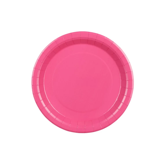 Papírtányér 23 cm sötét rózsaszín S/6