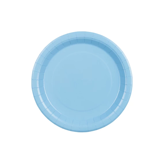 Papírtányér 23 cm világoskék S/6