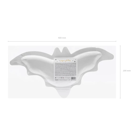 Papírtányér denevér arany 37,5x18,5 cm S/6