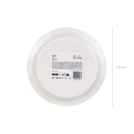 Papírtányér díszítéssel 23 cm S/6