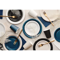 Papírtányér sötétkék 18 cm S/6