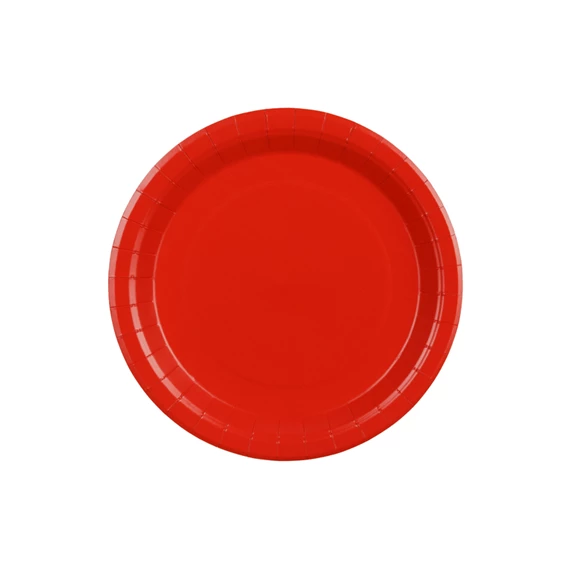 Papírtányérok 23 cm piros S/6