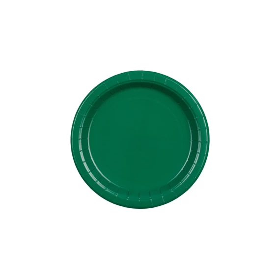 Papírtányérok sötétzöld 18 cm S/6