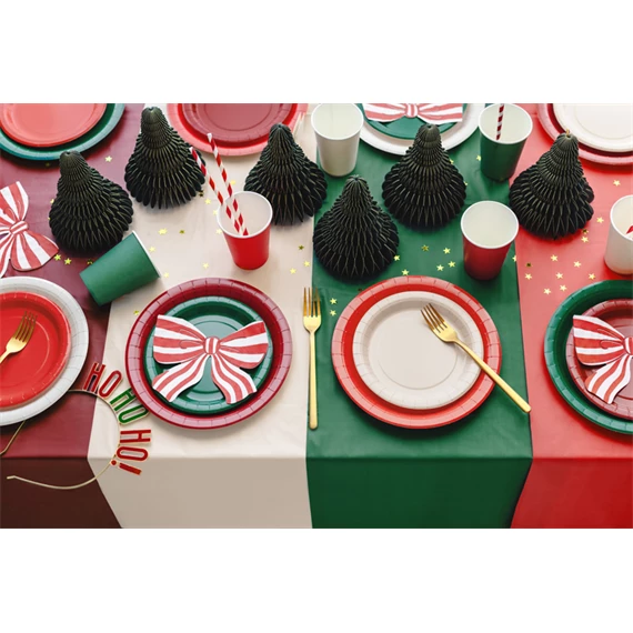 Papírtányérok sötétzöld 23 cm S/6