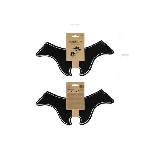 Party kalap szemfedővel kalóz papír 14 cm fekete