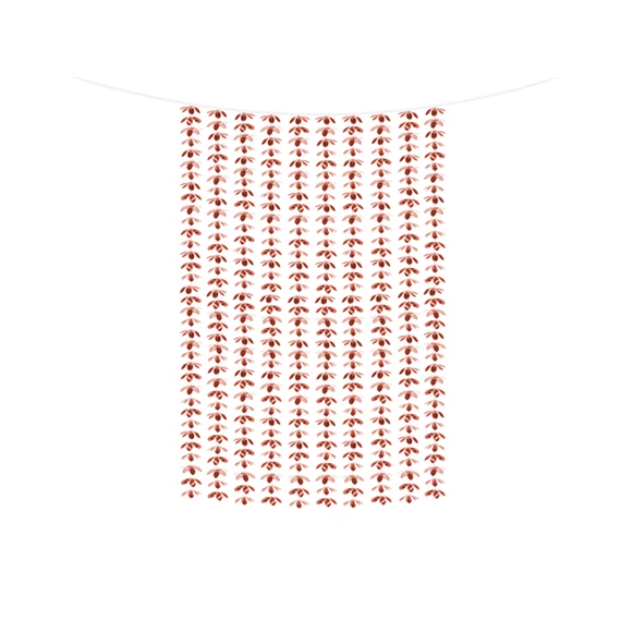 Party függöny virágokkal rózsaarany 100x210 cm