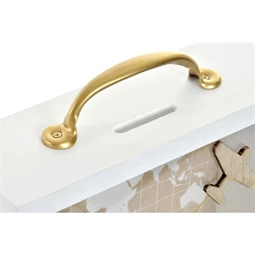 Persely világtérképpel 20x7x18 cm