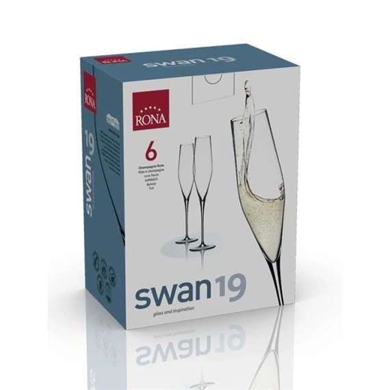 Pezsgős pohár SWAN 190 ml 6,8x27,8 cm S/6