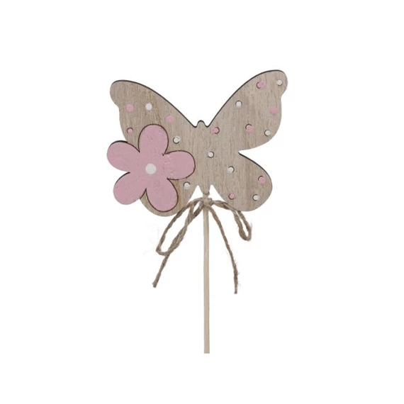 Pillangó virággal, betűzős 7,5x7 cm S/8