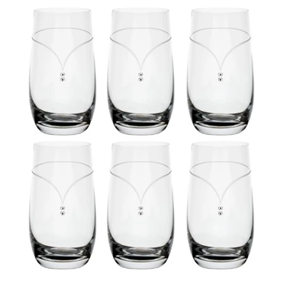 Pohár Swarovski kristállyal 390 ml 13,3x7 cm S/6