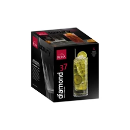 Pohár mintás LUXURY COLLECTION DIAMOND 370 ml 6,5x16 cm S/4