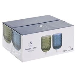 Pohár szett 8x8x9,5 cm S/6