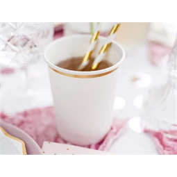 Papírpohár fehér 260 ml S/6