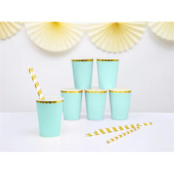 Papírpohár menta 220 ml S/6