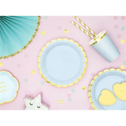 Poharak világoskék 220 ml S/6