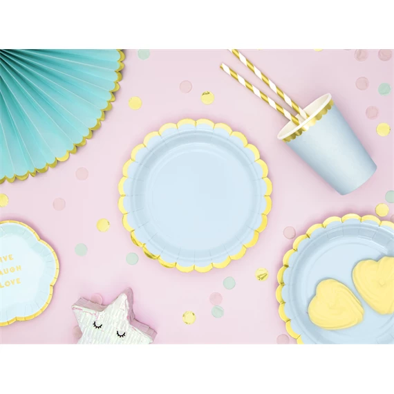 Papírpohár világoskék 220 ml S/6