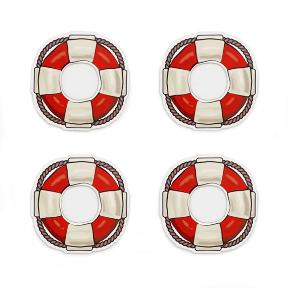 Poháralátét mentőöv 9,8x0,3 cm S/4