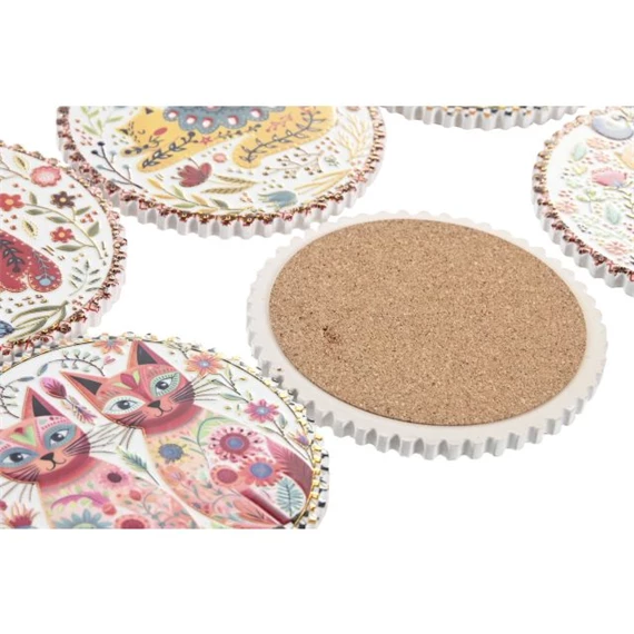 Poháralátét cica 10,8x10,8x0,7 cm 12 féle