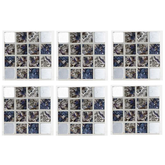 Poháralátét szett 12x12x5 cm S/6