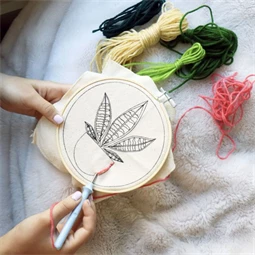 Punch Needle hímzőtoll készlet, szobanövény 17 cm