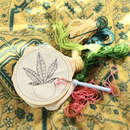 Punch Needle hímzőtoll készlet, szobanövény 17 cm