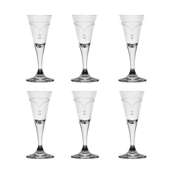 Röviditalos pohár Swarovski kristállyal 25 ml 11,5x5 cm S/6