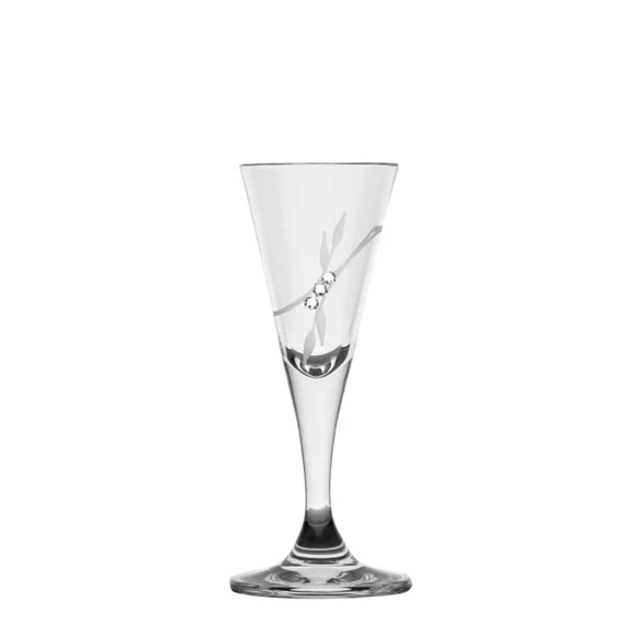 Röviditalos pohár Swarovski kristállyal 25 ml 11,5x5 cm S/6