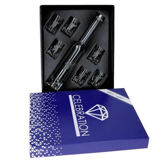 Röviditalos pohár Swarovski kristállyal, palackkal 200 ml/30 ml 30,6x5,1 cm S/7