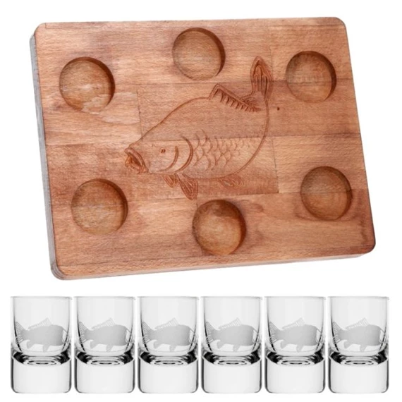 Röviditalos pohár Swarovski kristállyal, tálcával 30 ml 24x18 cm S/7