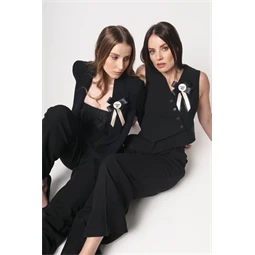 Rozetta 40. születésnapra 11x17 cm krém-fekete