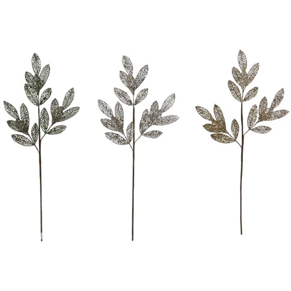 Selyemvirág ág leveles 18x18x64 cm 3 féle