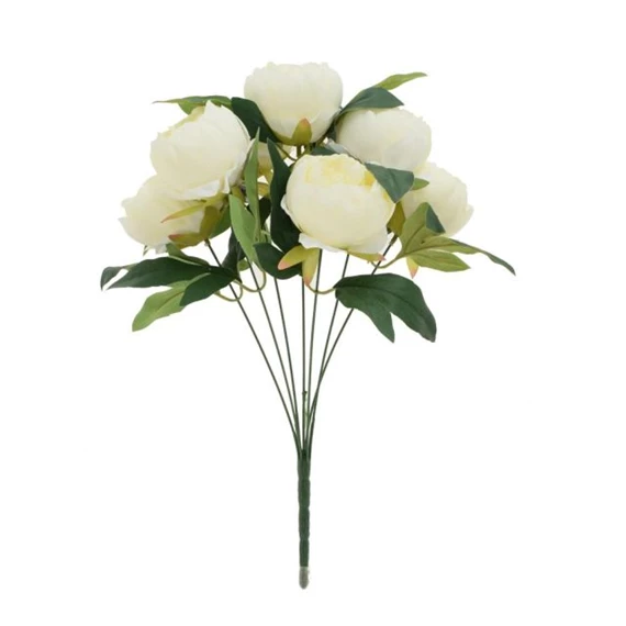 Selyemvirág bazsarózsa csokor 43 cm
