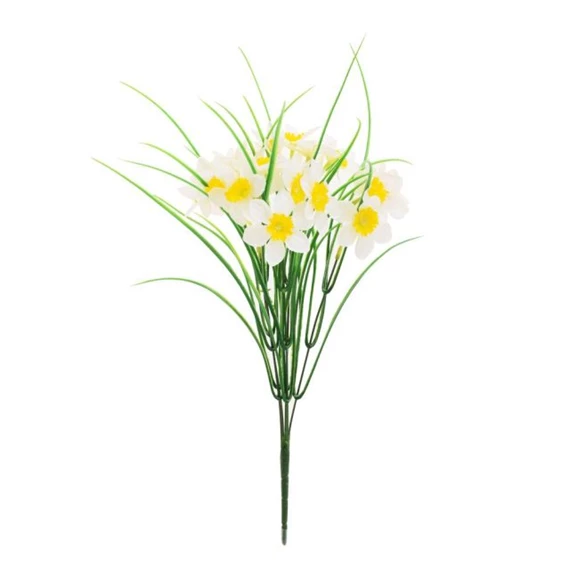 Selyemvirág nárcisz csokor 37 cm