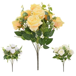 Selyemvirág rózsacsokor 48 cm 3 féle