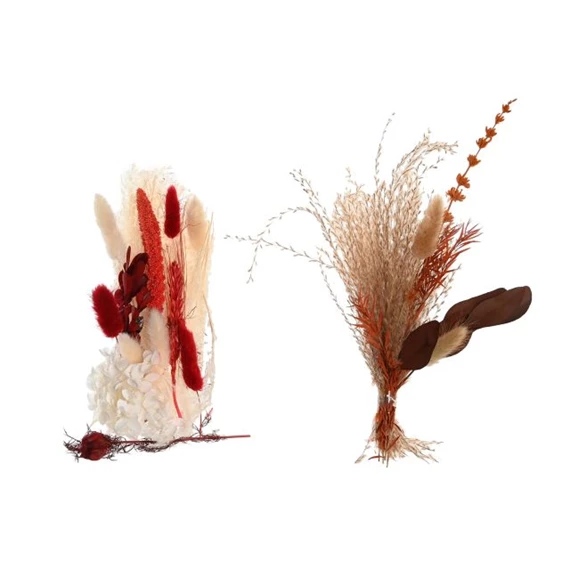 Selyemvirág csokor szárazvirág 9,5x4,5x22,5 cm 2 féle