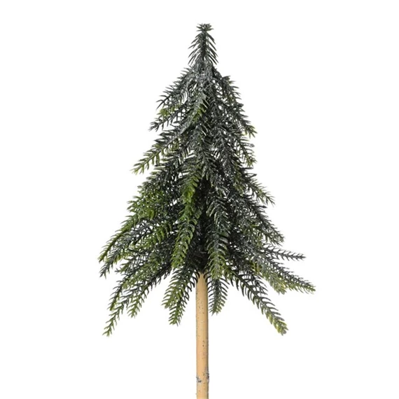 Selyemvirág fenyőág deres 25 cm